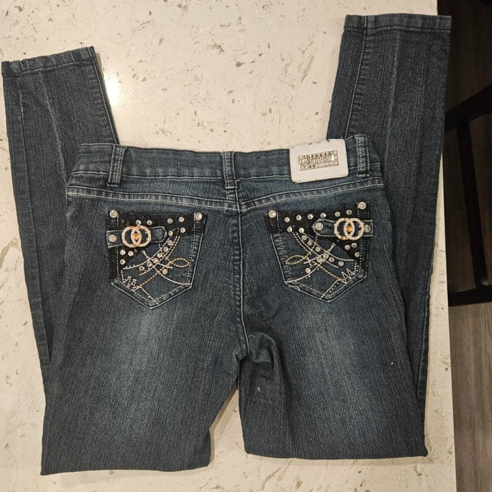 At Seven Bling Bootcut Jeans Size 7